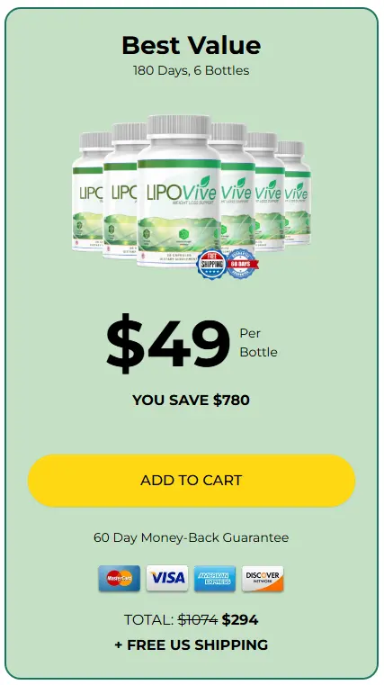LipoVive 6 Bottle Price